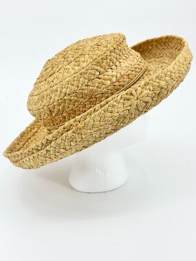 Helen Kaminski 100% Raffia Thick Woven Braided Sun Hat